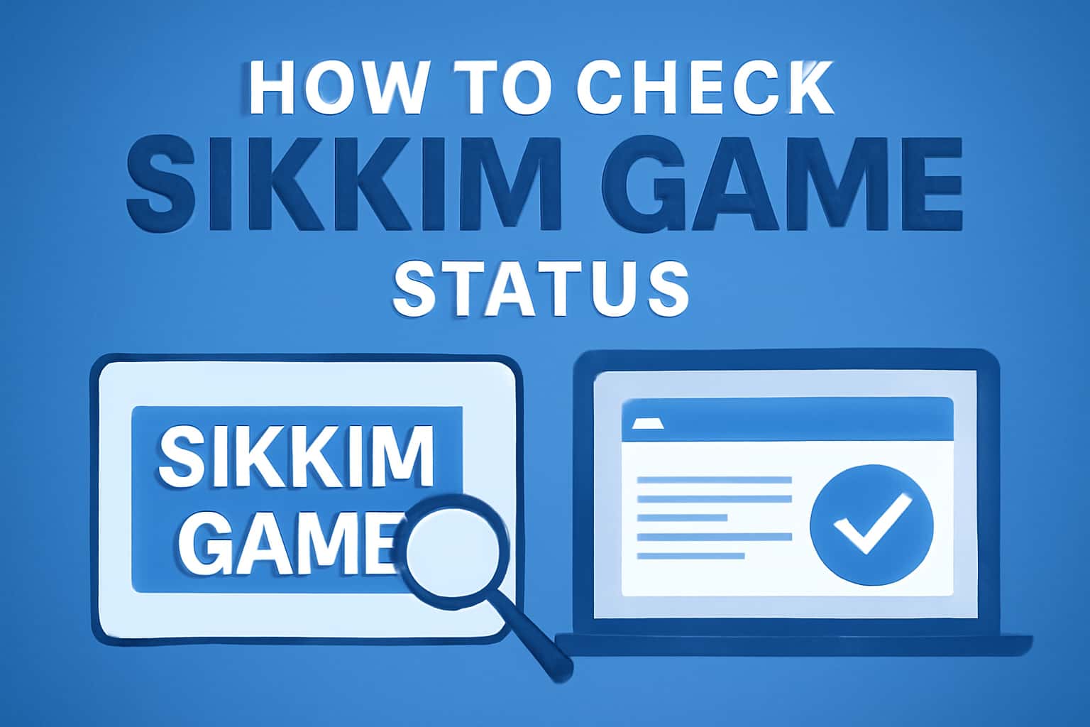 An informative visual about checking the Sikkim Game status.