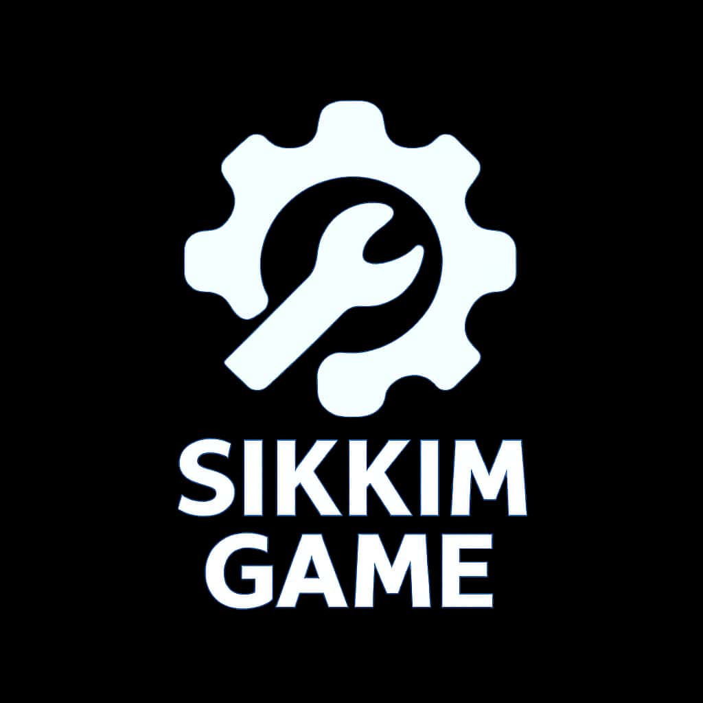 A concise badge displaying guidance for Sikkim Game login support.