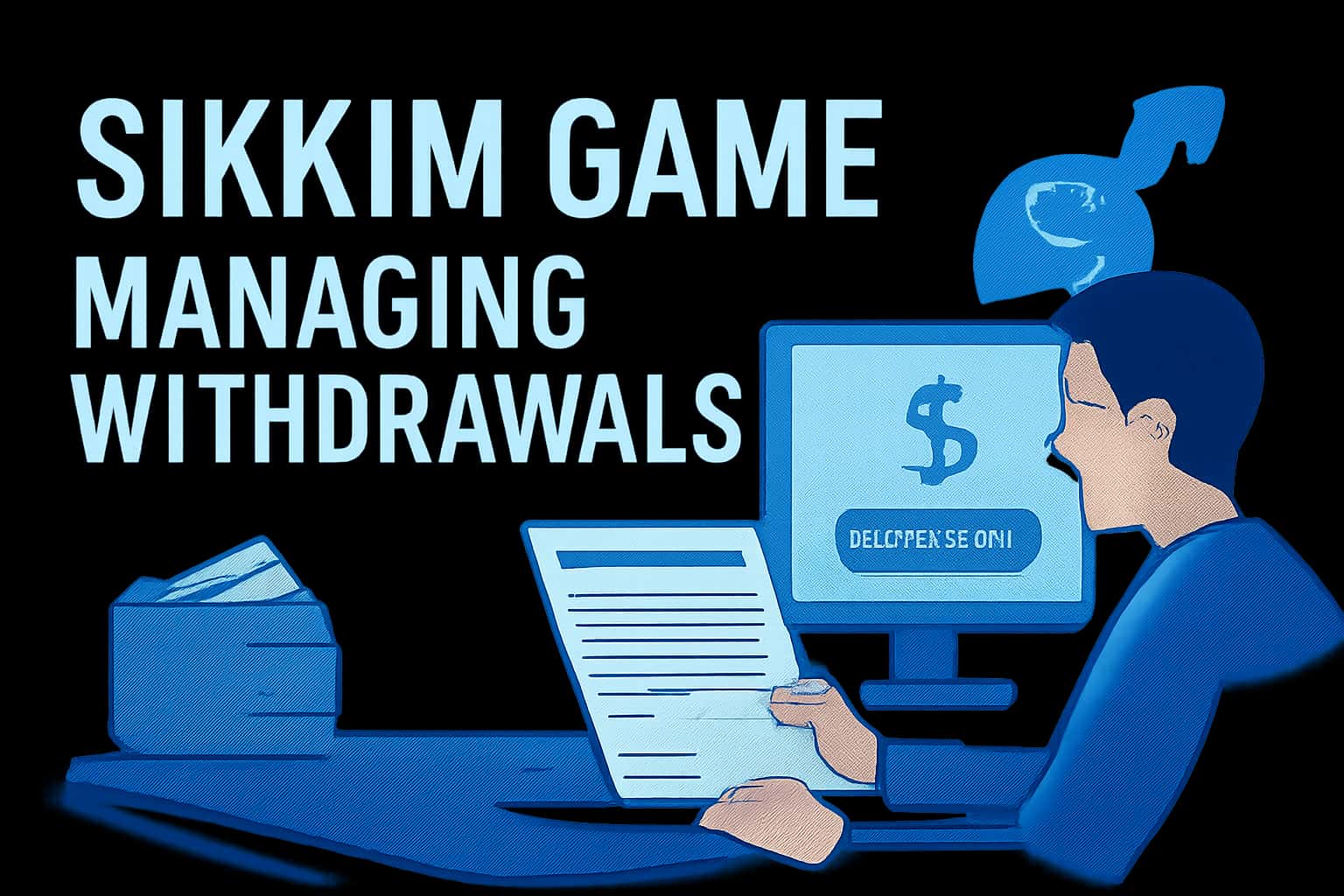 A professional illustration related to the process of managing withdrawals in Sikkim Game.