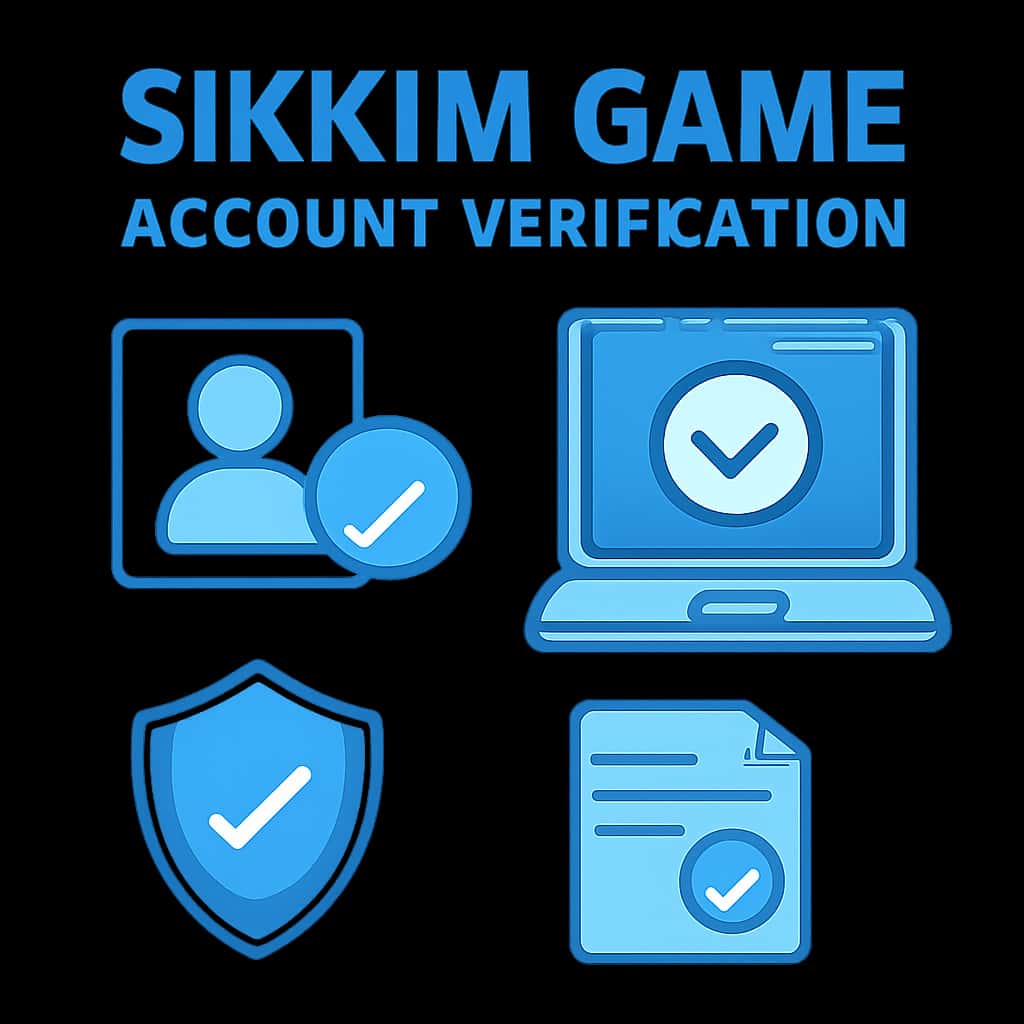 An educational diagram explaining the Sikkim Game Account Verification process.