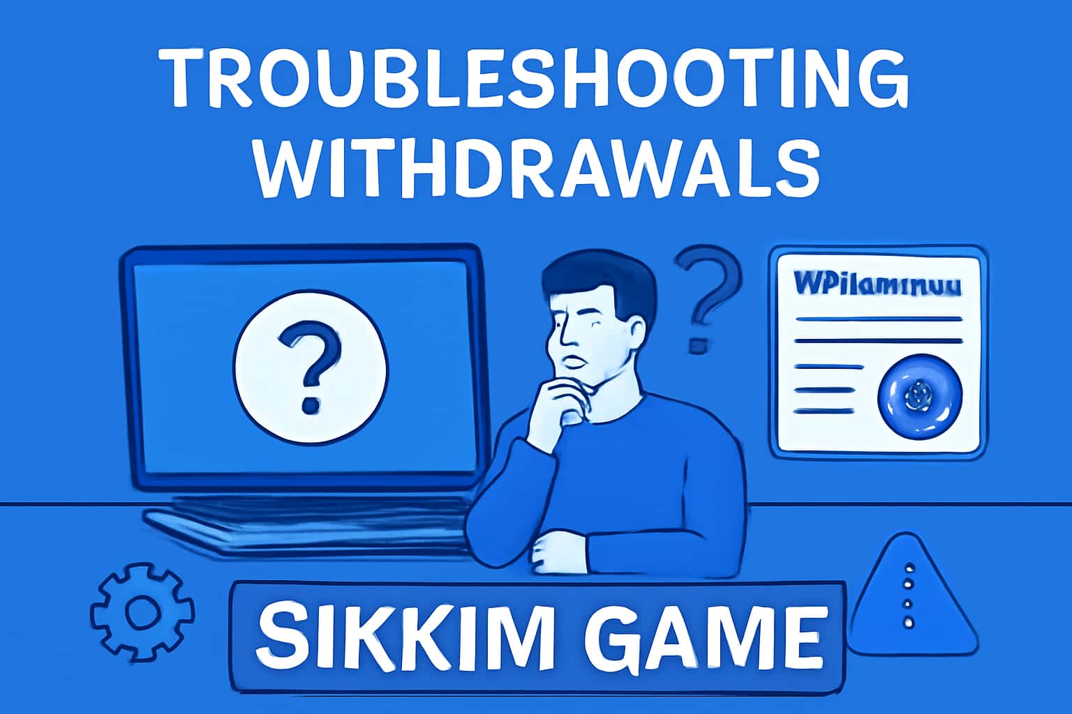 Informational scene about troubleshooting withdrawals in Sikkim Game.